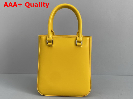 Prada Small Brushed Leather Tote in Yellow 1BA331 Replica