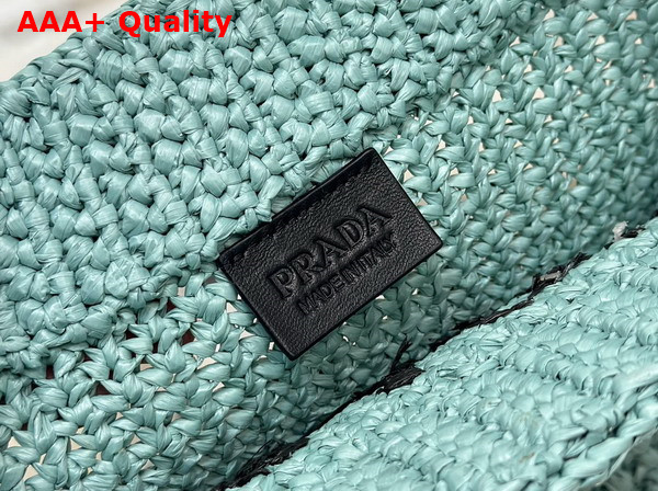 Prada Small Crochet Tote Bag in Aqua 1BG422 Replica