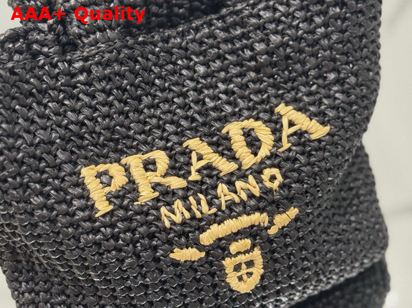 Prada Small Crochet Tote Bag in Black 1BG422 Replica