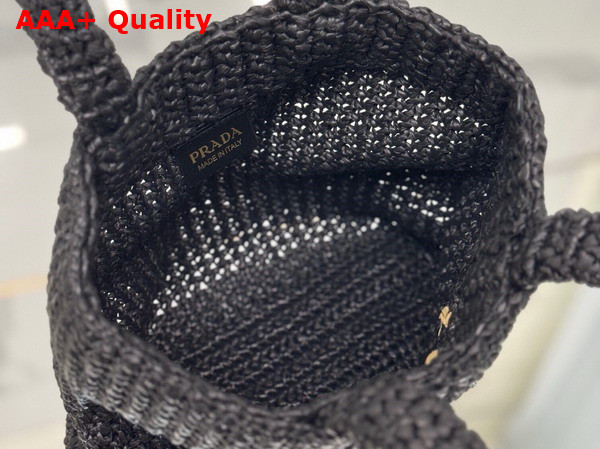 Prada Small Crochet Tote Bag in Black 1BG422 Replica