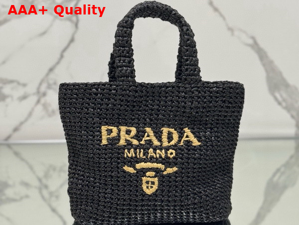 Prada Small Crochet Tote Bag in Black 1BG422 Replica