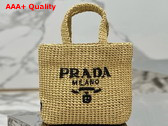 Prada Small Crochet Tote Bag in Natural 1BG422 Replica