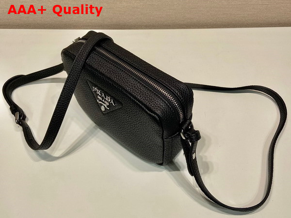 Prada Small Leather Bag in Black 1BH192 Replica