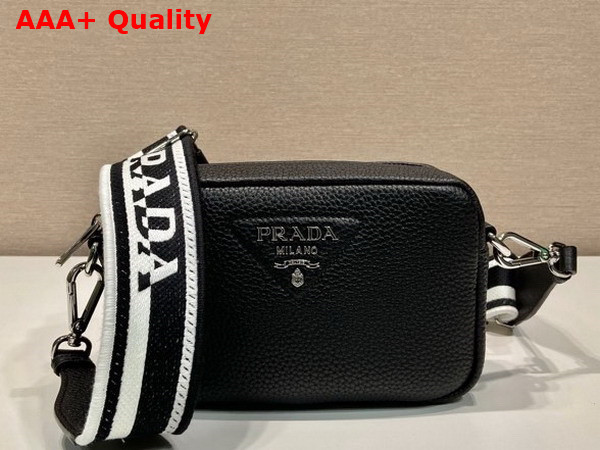 Prada Small Leather Bag in Black 1BH192 Replica