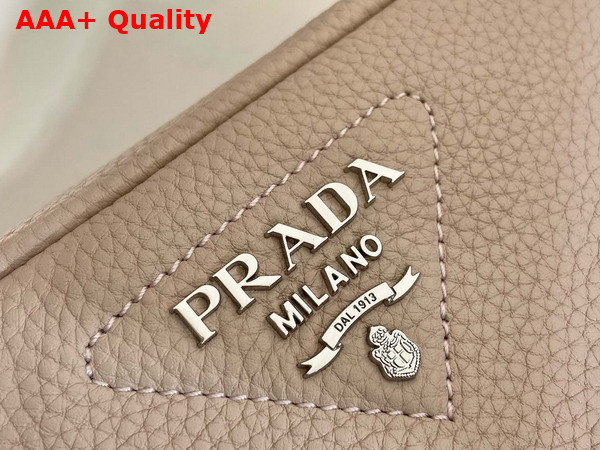 Prada Small Leather Bag in Clay Gray 1BH192 Replica