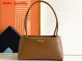 Prada Small Leather Bag in Cognac 1BA368 Replica