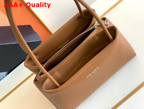 Prada Small Leather Bag in Cognac 1BA368 Replica