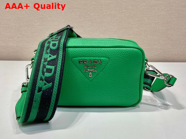 Prada Small Leather Bag in Green 1BH192 Replica