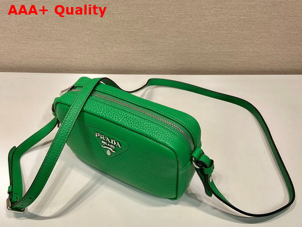 Prada Small Leather Bag in Green 1BH192 Replica