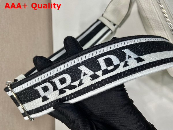 Prada Small Leather Bag in White 1BH192 Replica