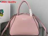 Prada Small Leather Handbag in Alabaster Pink 1BA366 Replica