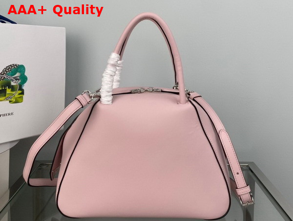 Prada Small Leather Handbag in Alabaster Pink 1BA366 Replica