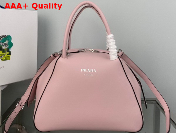 Prada Small Leather Handbag in Alabaster Pink 1BA366 Replica