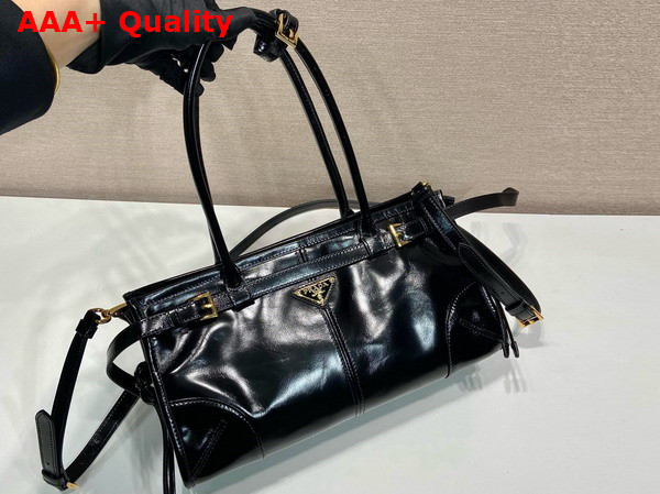 Prada Small Leather Handbag in Black 1BA426 Replica