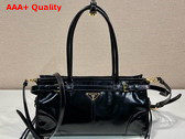 Prada Small Leather Handbag in Black 1BA426 Replica