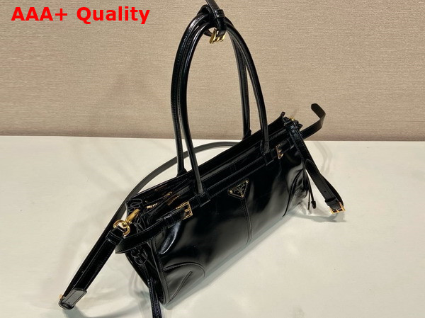 Prada Small Leather Handbag in Black 1BA426 Replica