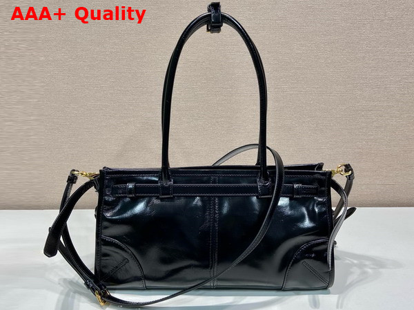 Prada Small Leather Handbag in Black 1BA426 Replica