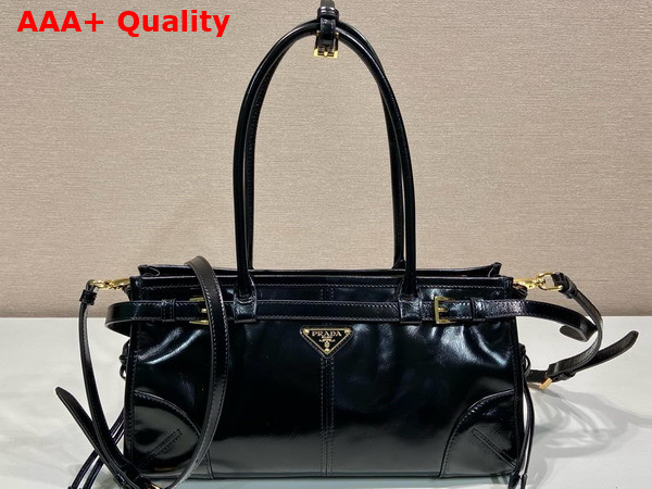 Prada Small Leather Handbag in Black 1BA426 Replica