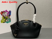 Prada Small Leather Handbag in Black 1BA427 Replica