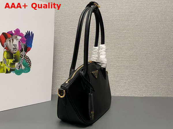 Prada Small Leather Handbag in Black 1BA427 Replica