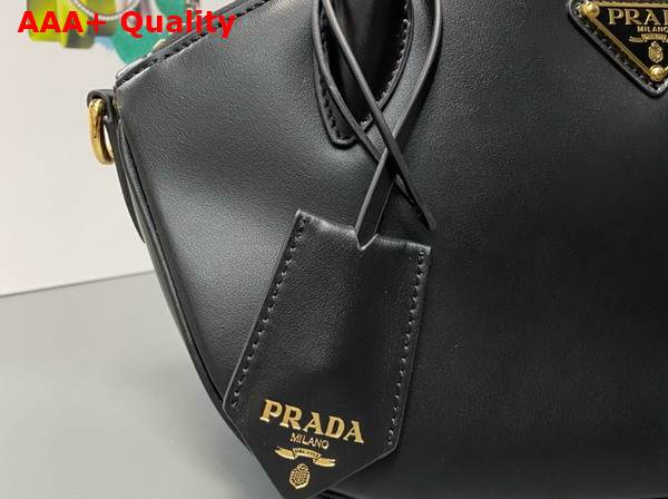 Prada Small Leather Handbag in Black 1BA427 Replica