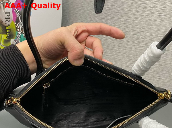 Prada Small Leather Handbag in Black 1BA427 Replica