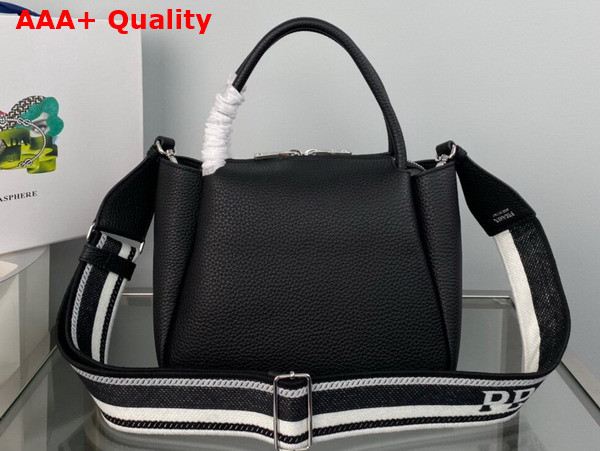 Prada Small Leather Handbag in Black 1BC145 Replica