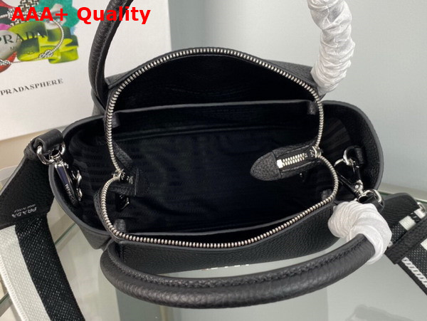 Prada Small Leather Handbag in Black 1BC145 Replica