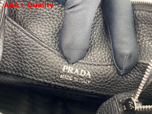 Prada Small Leather Handbag in Black 1BC145 Replica