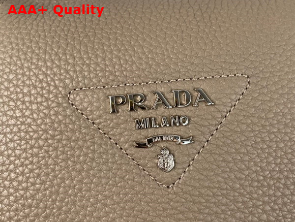 Prada Small Leather Handbag in Clay Grey 1BC145 Replica