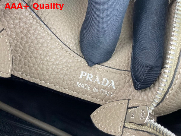 Prada Small Leather Handbag in Clay Grey 1BC145 Replica