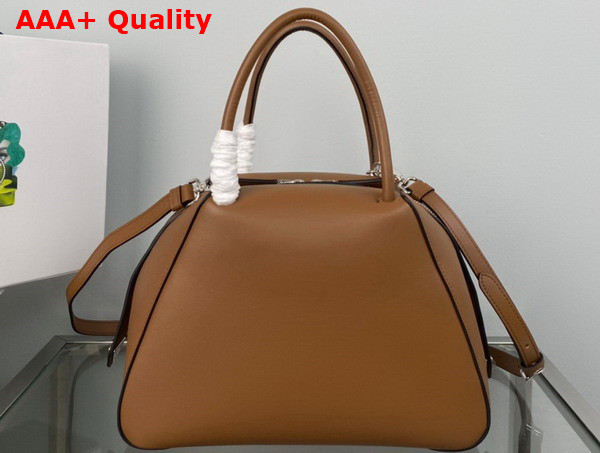 Prada Small Leather Handbag in Cognac 1BA366 Replica