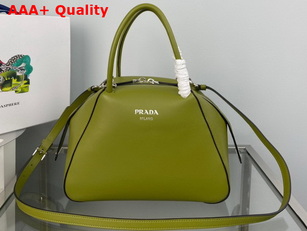 Prada Small Leather Handbag in Ivy 1BA366 Replica