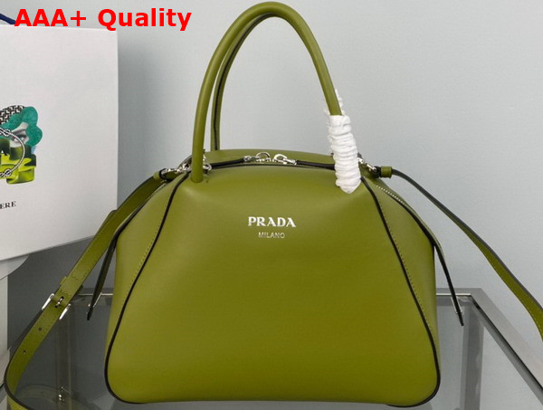 Prada Small Leather Handbag in Ivy 1BA366 Replica