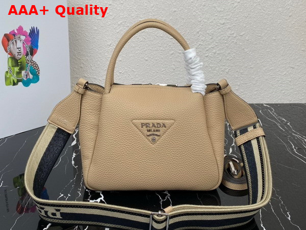 Prada Small Leather Handbag in Sand 1BC145 Replica