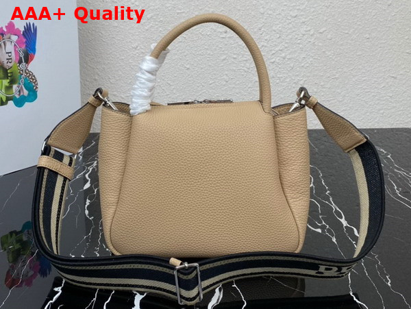 Prada Small Leather Handbag in Sand 1BC145 Replica