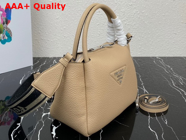 Prada Small Leather Handbag in Sand 1BC145 Replica