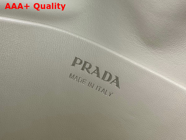 Prada Small Leather Handbag in White 1BA366 Replica