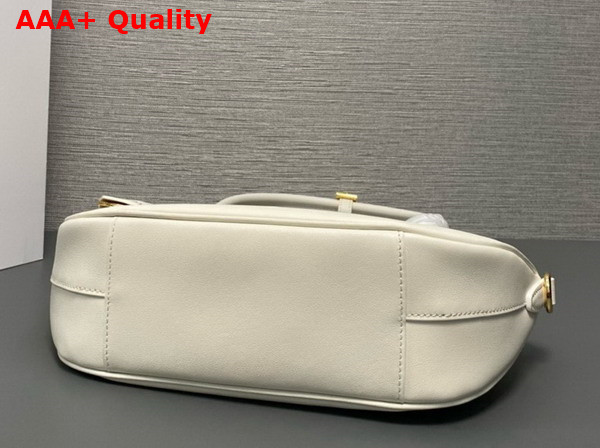 Prada Small Leather Handbag in White 1BA427 Replica