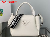 Prada Small Leather Handbag in White 1BC145 Replica