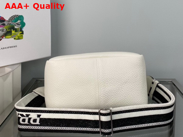 Prada Small Leather Handbag in White 1BC145 Replica