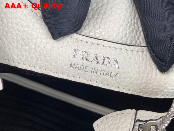 Prada Small Leather Handbag in White 1BC145 Replica