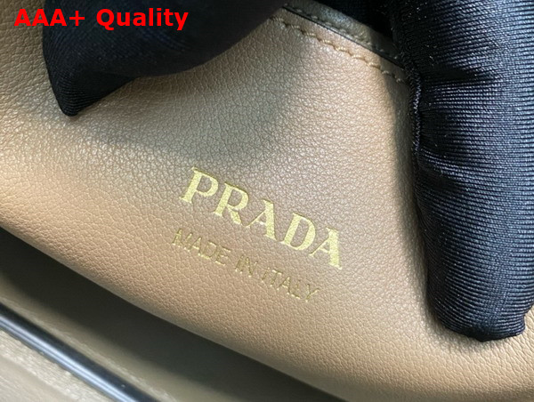 Prada Small Leather Handbag with Belt in Beige 1BA418 Replica