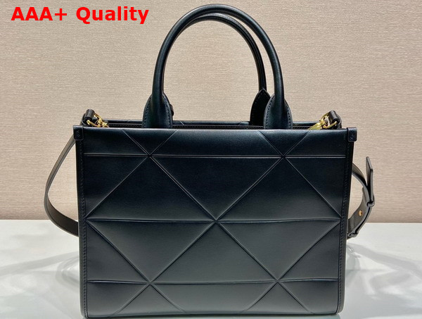 Prada Small Leather Prada Symbole Bag with Topstitching in Black 1BA379 Replica