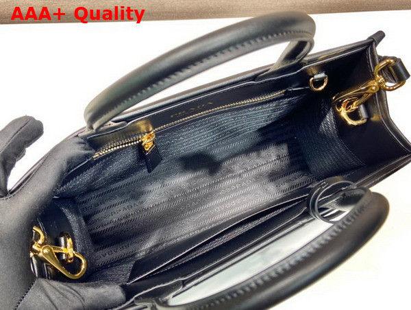 Prada Small Leather Prada Symbole Bag with Topstitching in Black 1BA379 Replica