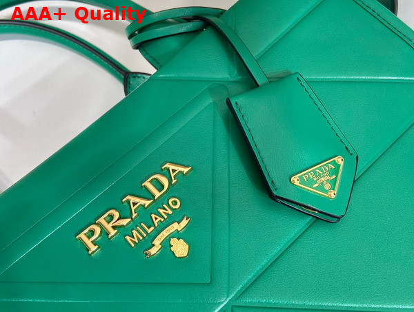 Prada Small Leather Prada Symbole Bag with Topstitching in Mango 1BA379 Replica