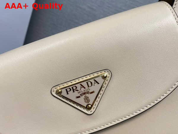 Prada Small Leather Shoulder Bag in Beige 1BD358 Replica