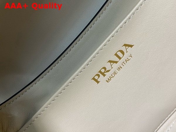 Prada Small Leather Shoulder Bag in Beige 1BD358 Replica