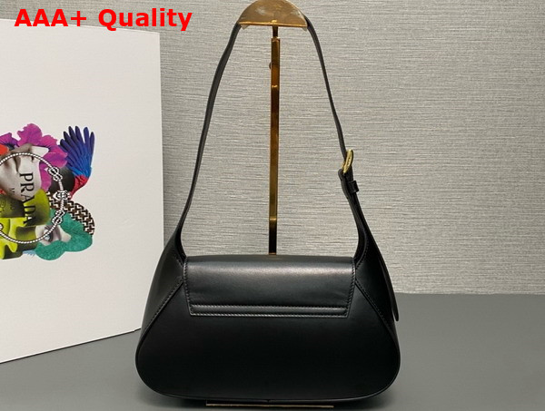 Prada Small Leather Shoulder Bag in Black 1BD358 Replica