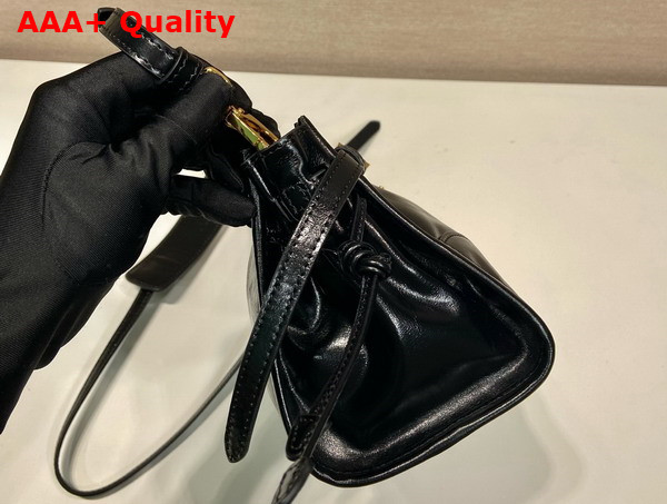 Prada Small Leather Shoulder Bag in Black 1BH215 Replica